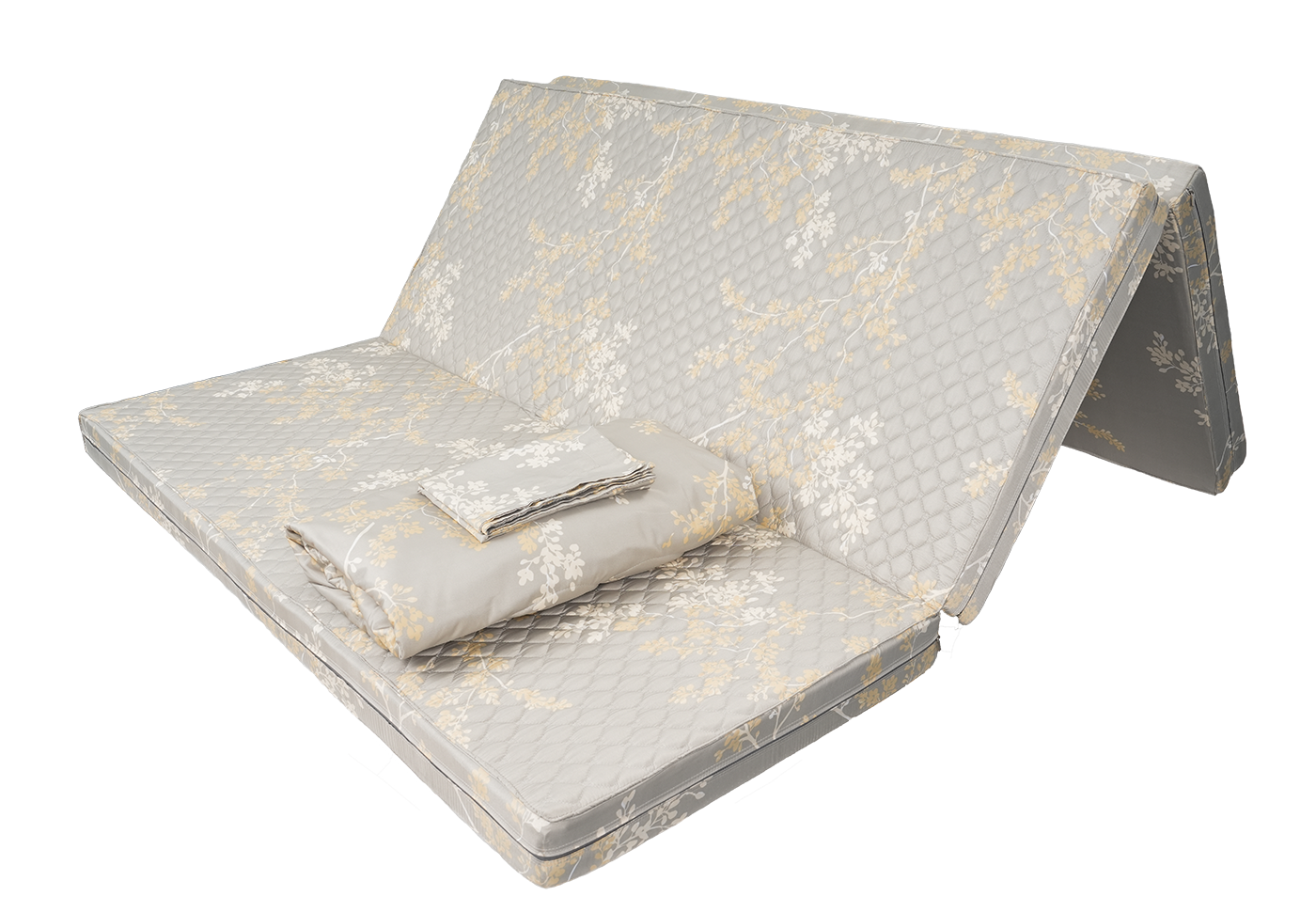 Nệm cặp đôi bông ép  S'BED FIBER KOREA/SEOUL, Vải tencel hoa 