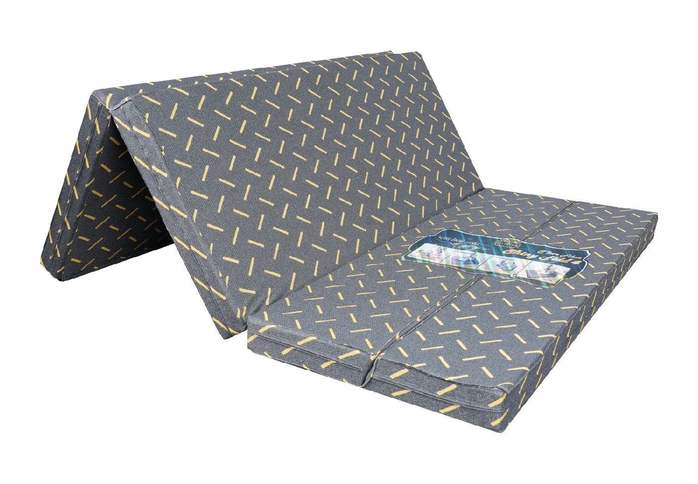 Nệm bông gấp 4 tiện ích S'LOVE FIBER SHINY FOLD 4, Vải gấm xốp