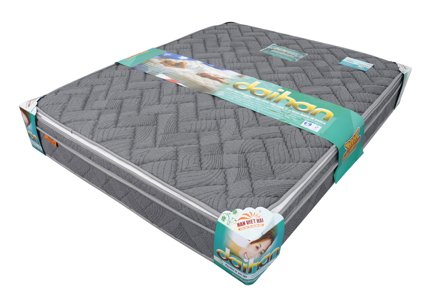 Nệm lò xo ĐẠI HÀN 4 viền, vải xốp gấm