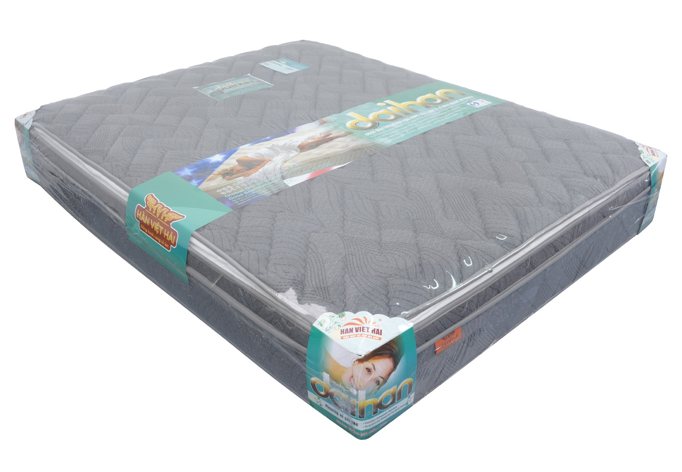 Nệm lò xo ĐẠI HÀN 4 viền, vải xốp gấm