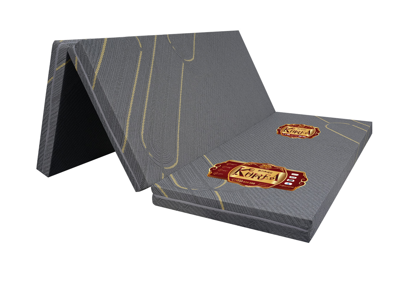 Nệm bông ép S'love KOREA - Bông ép Gấp 3 mảnh, vải Xốp gấm/ vải Cotton