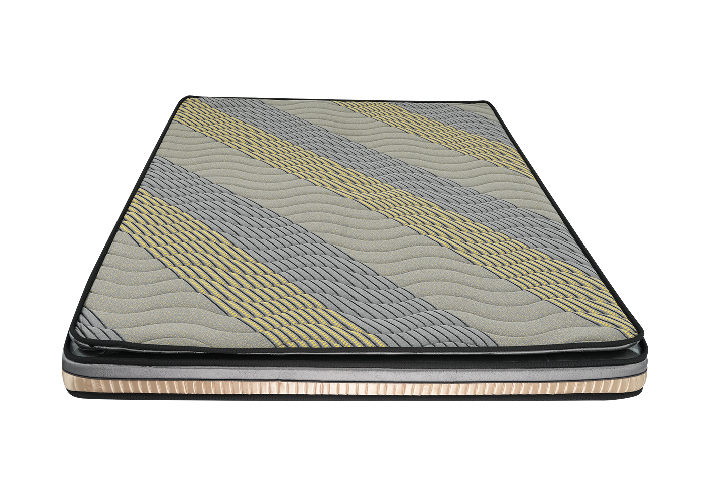 Nệm cặp đôi tổng hợp 3 viền ngáp S’BED MIXED INGGO/TECHWOOD, Vải tencel 1 màu