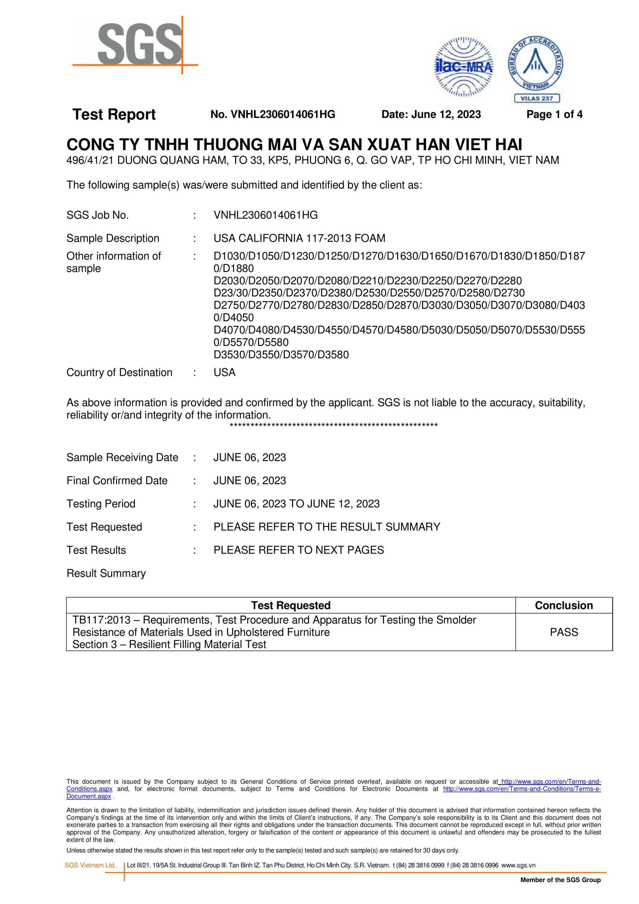 Tổ chức SGS - Thuỵ Sĩ chứng nhận