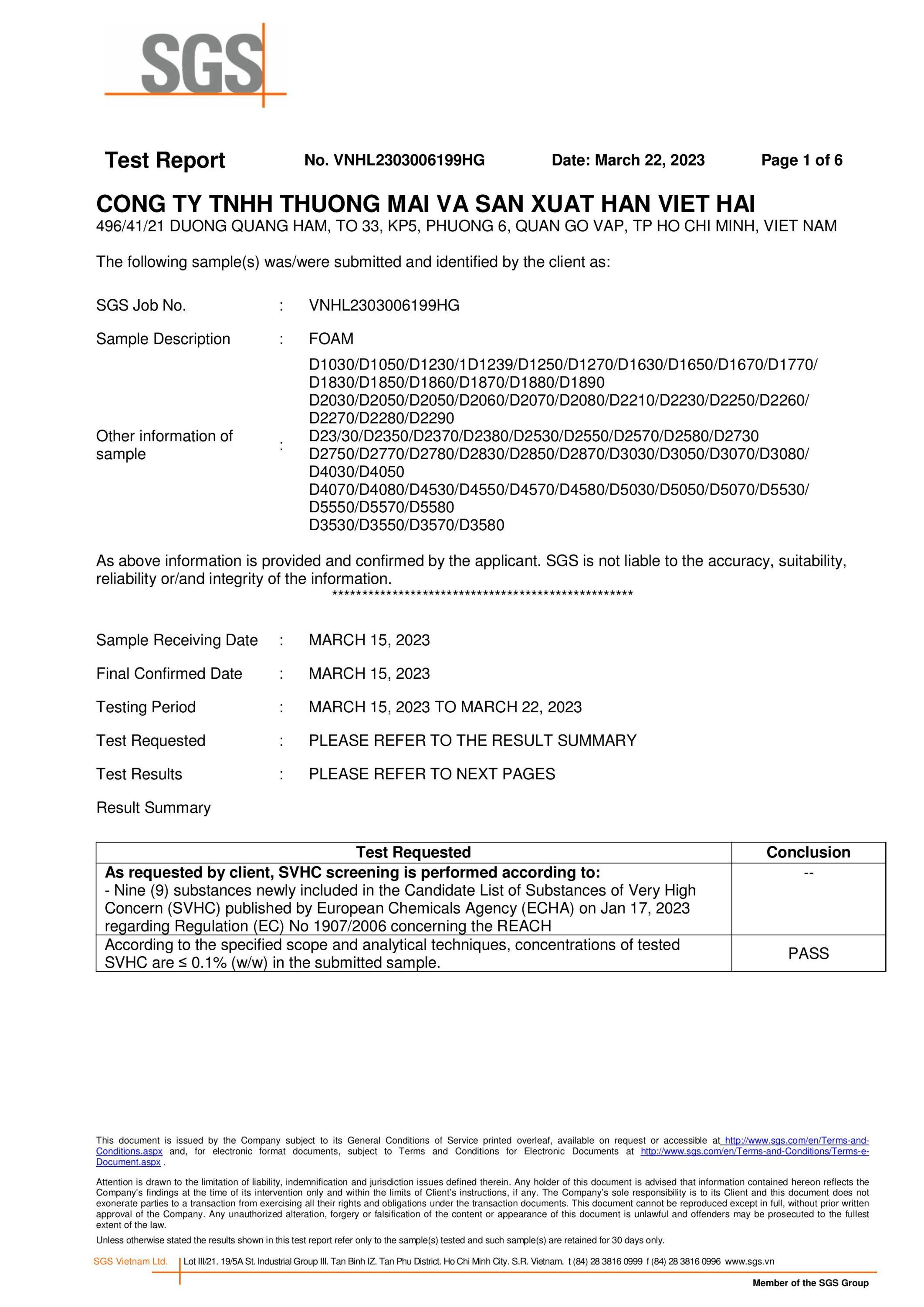Tổ chức SGS - Thuỵ Sĩ chứng nhận