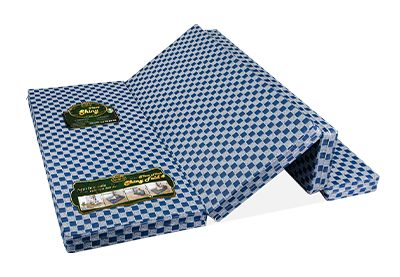 Nệm bông gấp 4 tiện ích S'LOVE FIBER SHINY FOLD 4, Vải gấm xốp