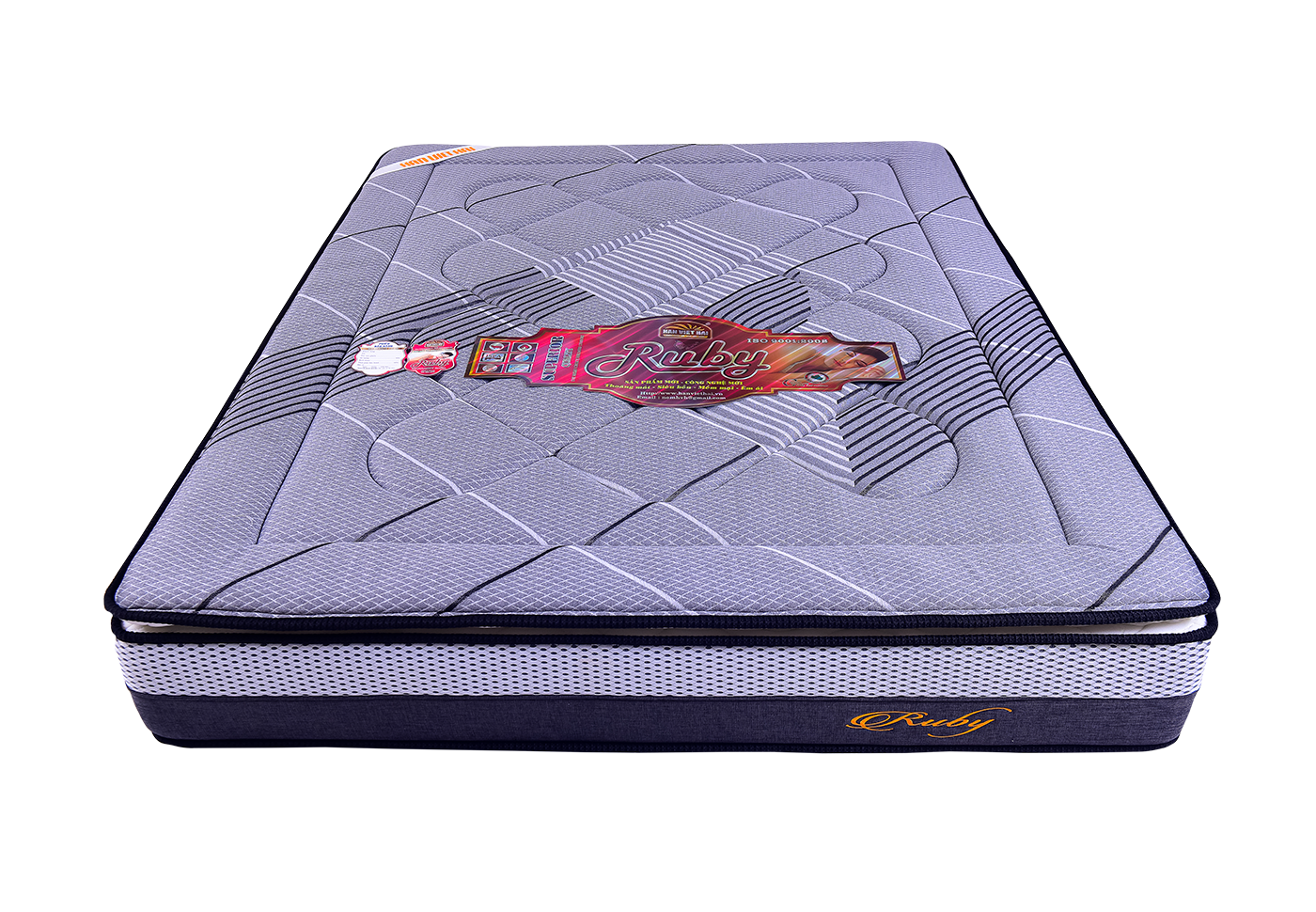 Nệm lò xo túi RUBY 3 viền, 4 sao