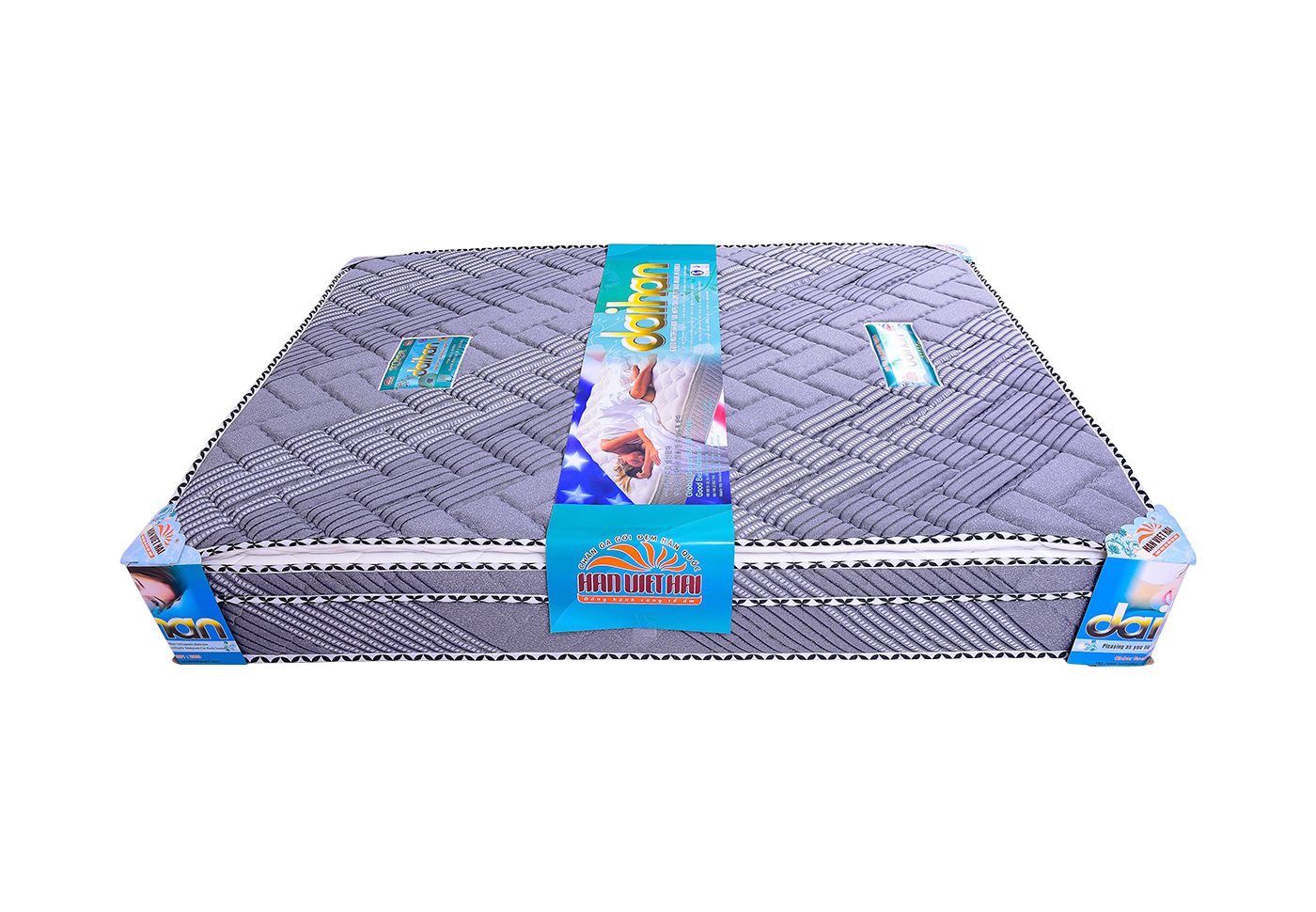 Nệm lò xo ĐẠI HÀN 4 viền, vải xốp gấm