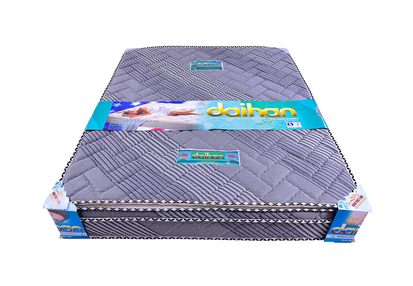 Nệm lò xo ĐẠI HÀN 4 viền, vải xốp gấm