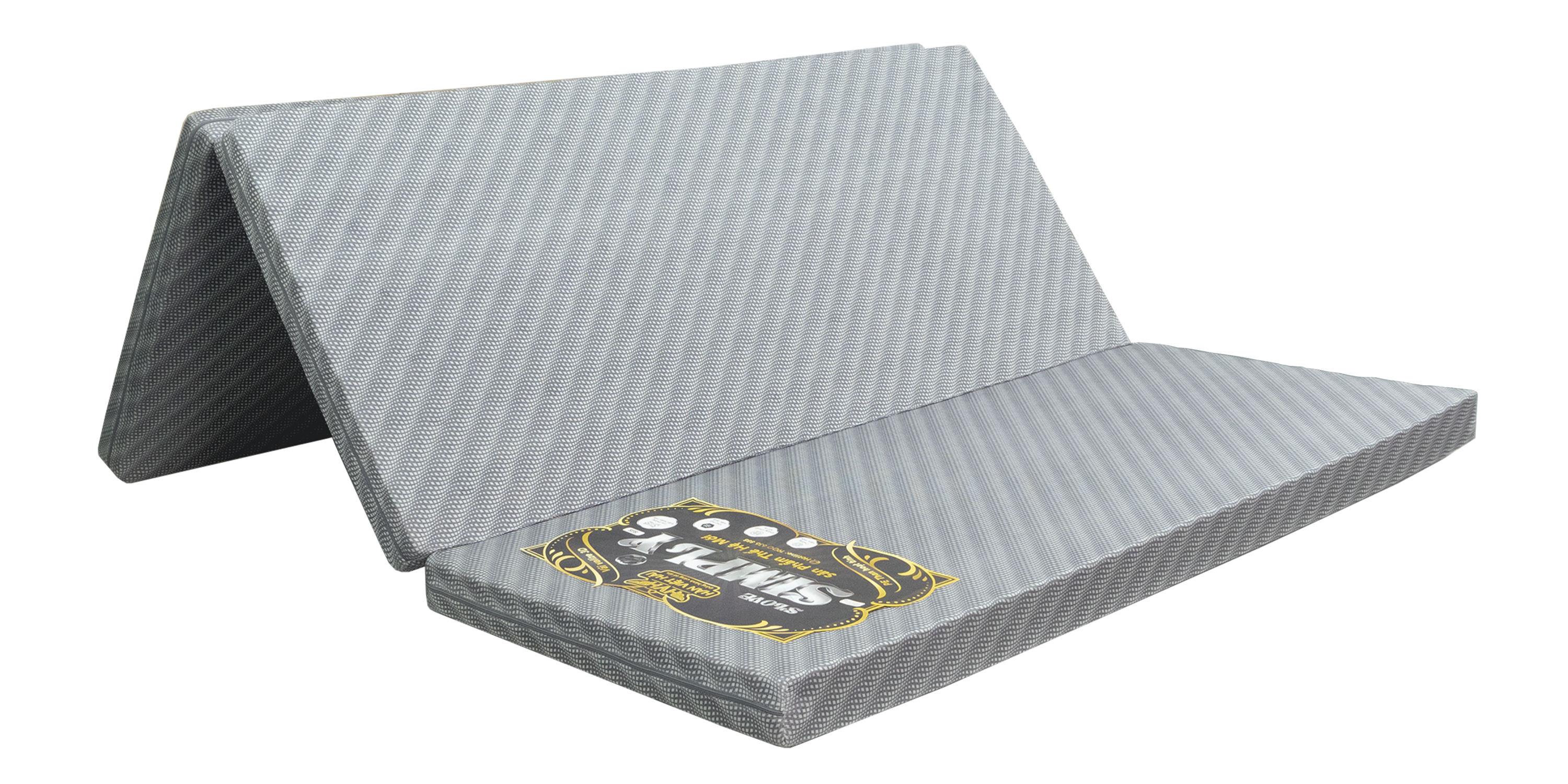 NỆM PE THAN HOẠT TÍNH SIMPLY, Gấp 3 mảnh, vải Valize 3D